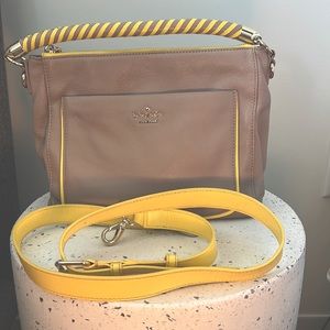 Kate Spade bag, yellow and warm grey!